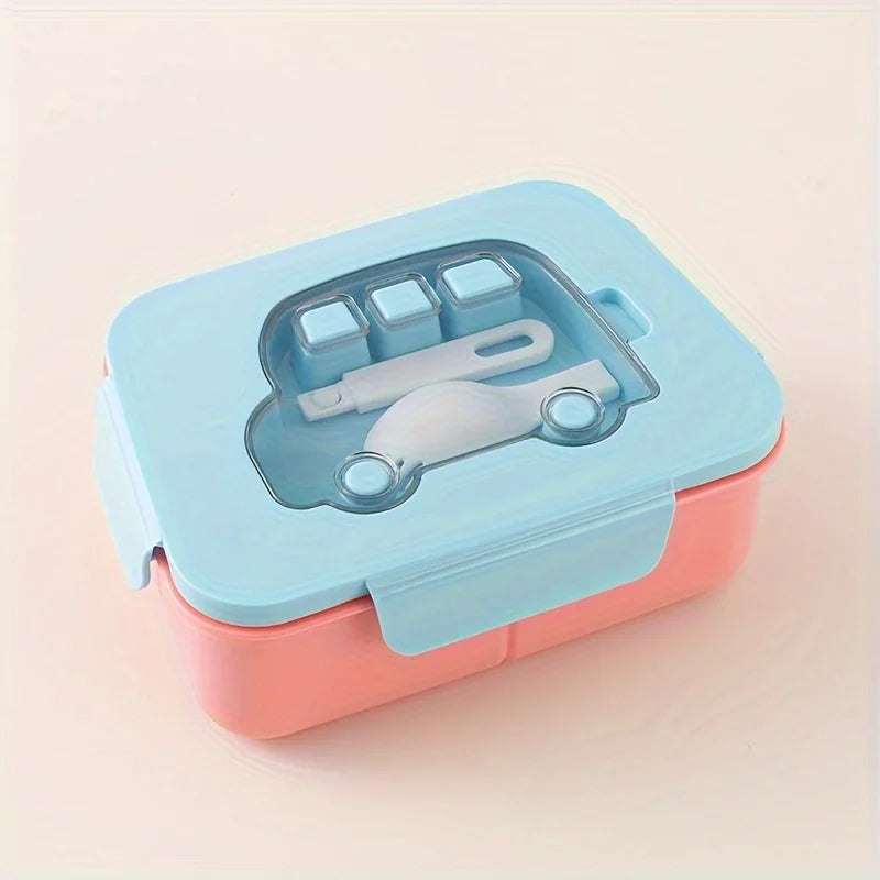 Boîte Bento Motif Voiture Enfant Bleu Rose