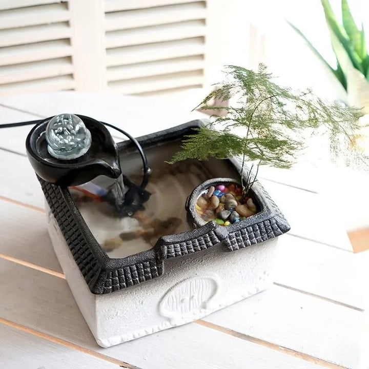 Fontaine Japonaise Artisanale Blanc Noir