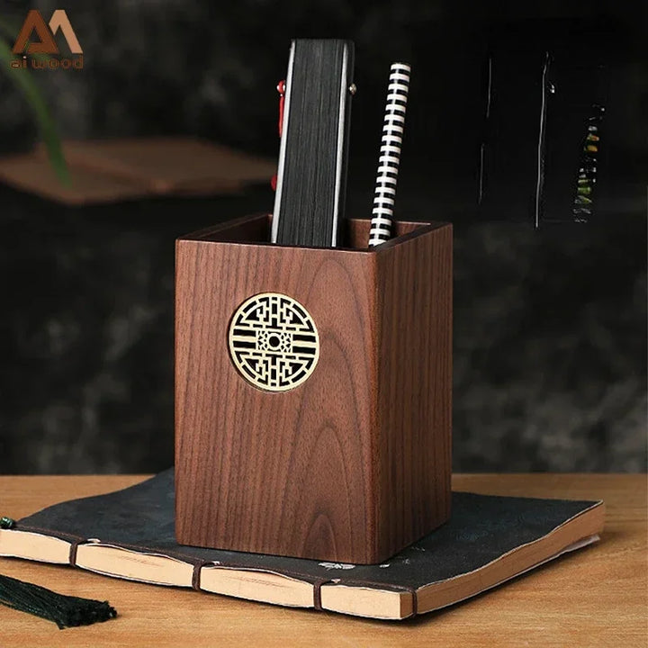 Porte-stylo japonais en bois