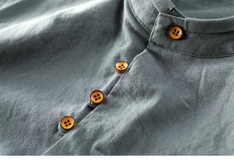 Chemise Japonaise à Col Montant Élégantes