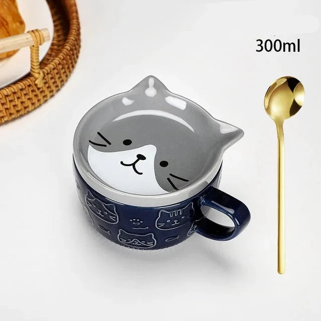 Tasse japonaise à motif chat