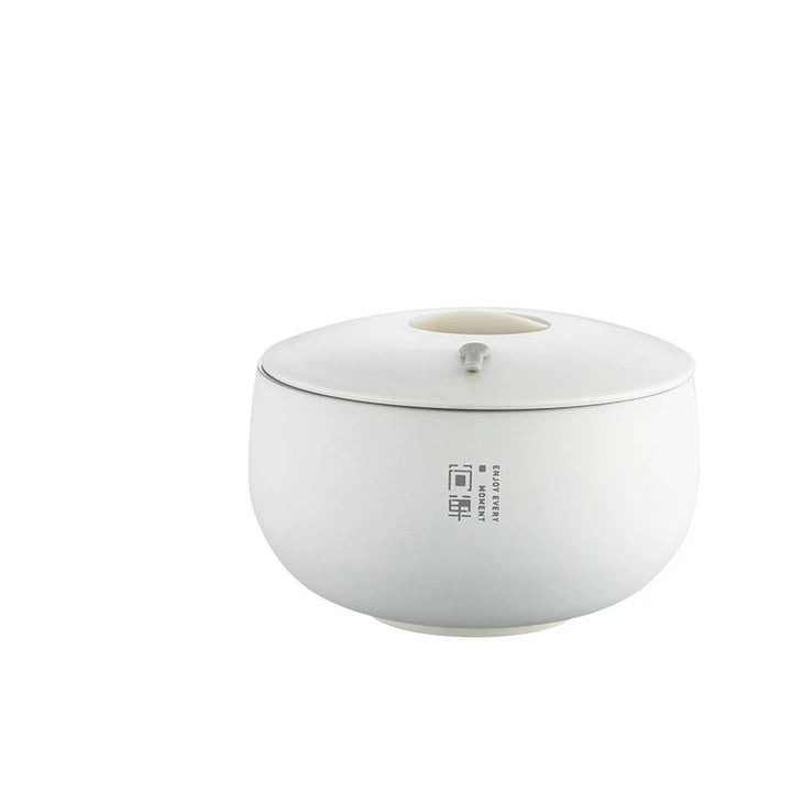Bol Japonais en Inox avec Couvercle Blanc