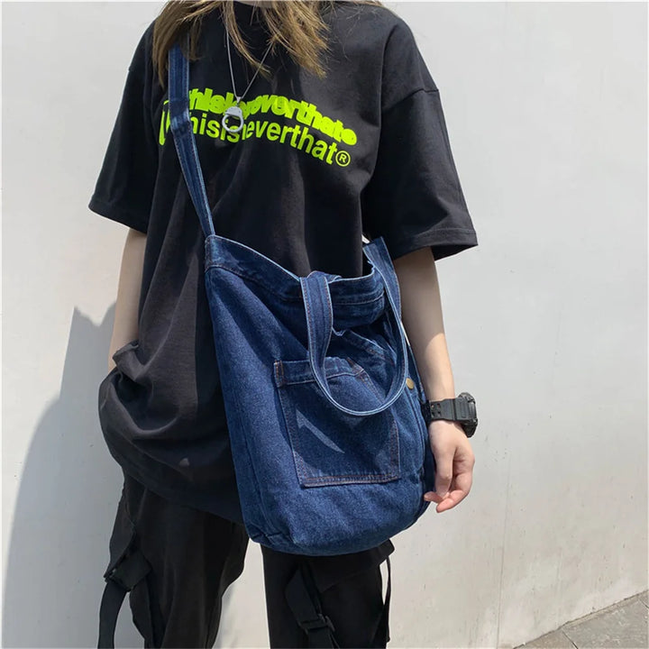 Sac En Jean Japonais bleu