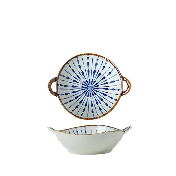Bol Japonais Soupe à Poignée Bleu