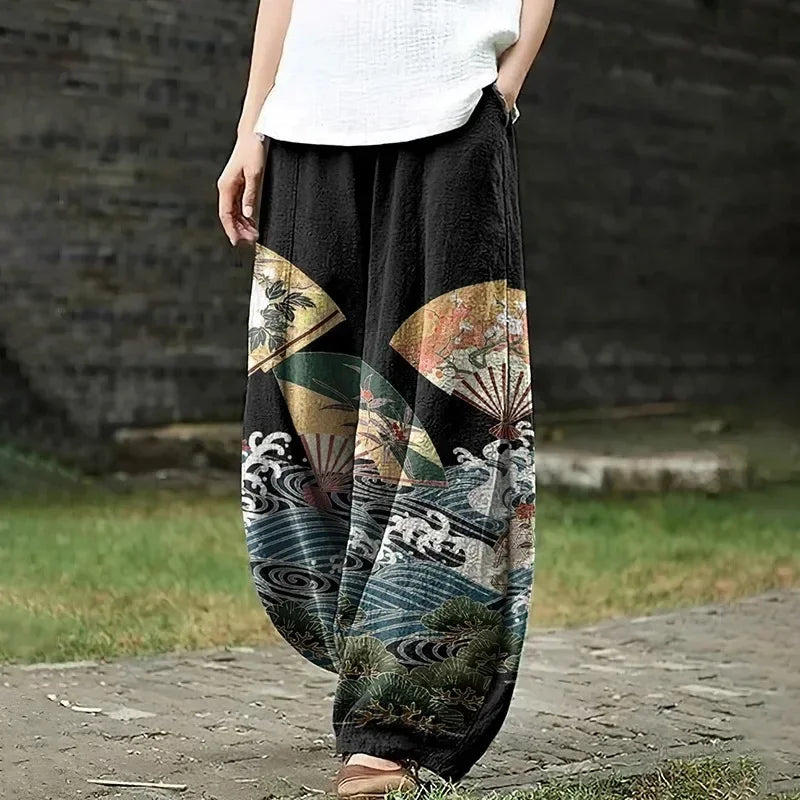 Pantalon Japonais Ample Décontracté