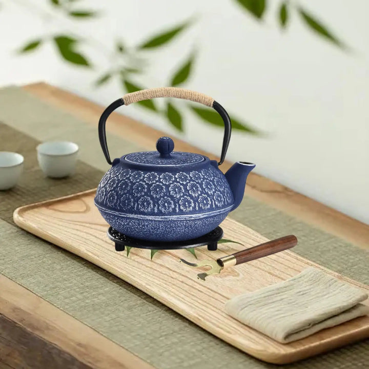 Théière en Fonte Japonaise Bleue Unique