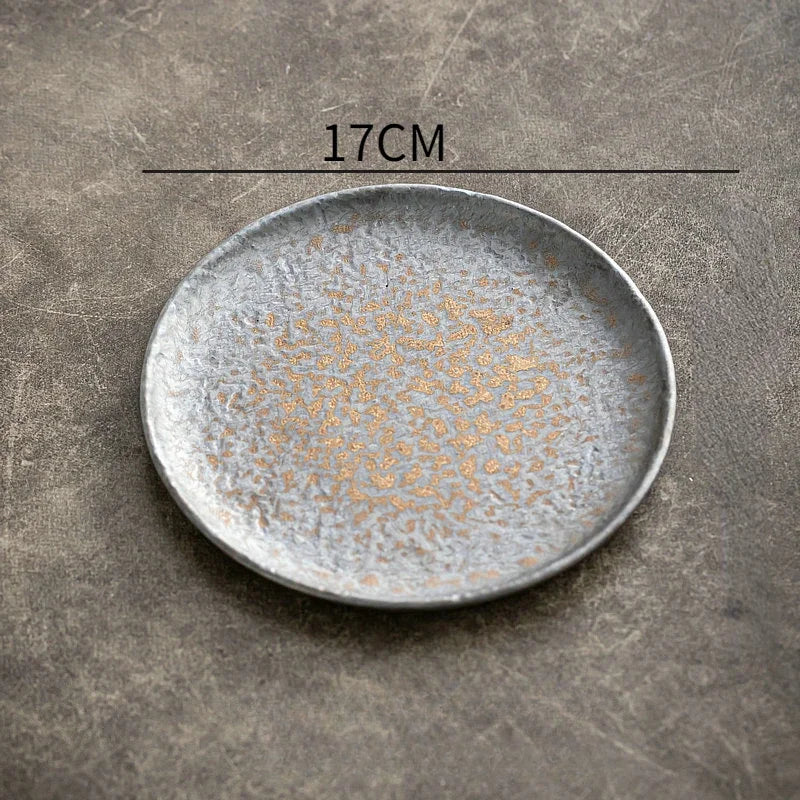Japanese Plate with Aged Effect
