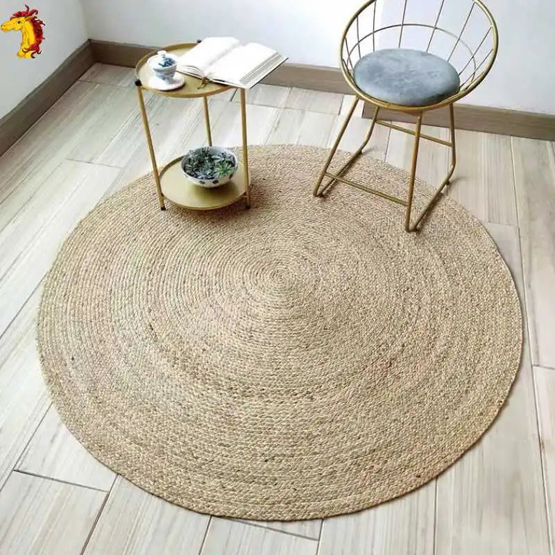 Tapis de salon Japonais rond en jute