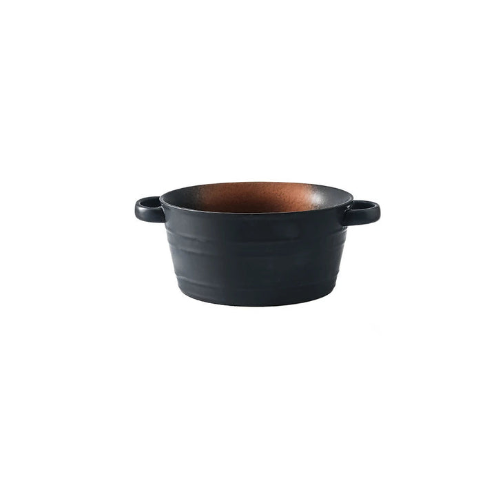 Bol Japonais à Oreilles Noir & Marron 750 ml
