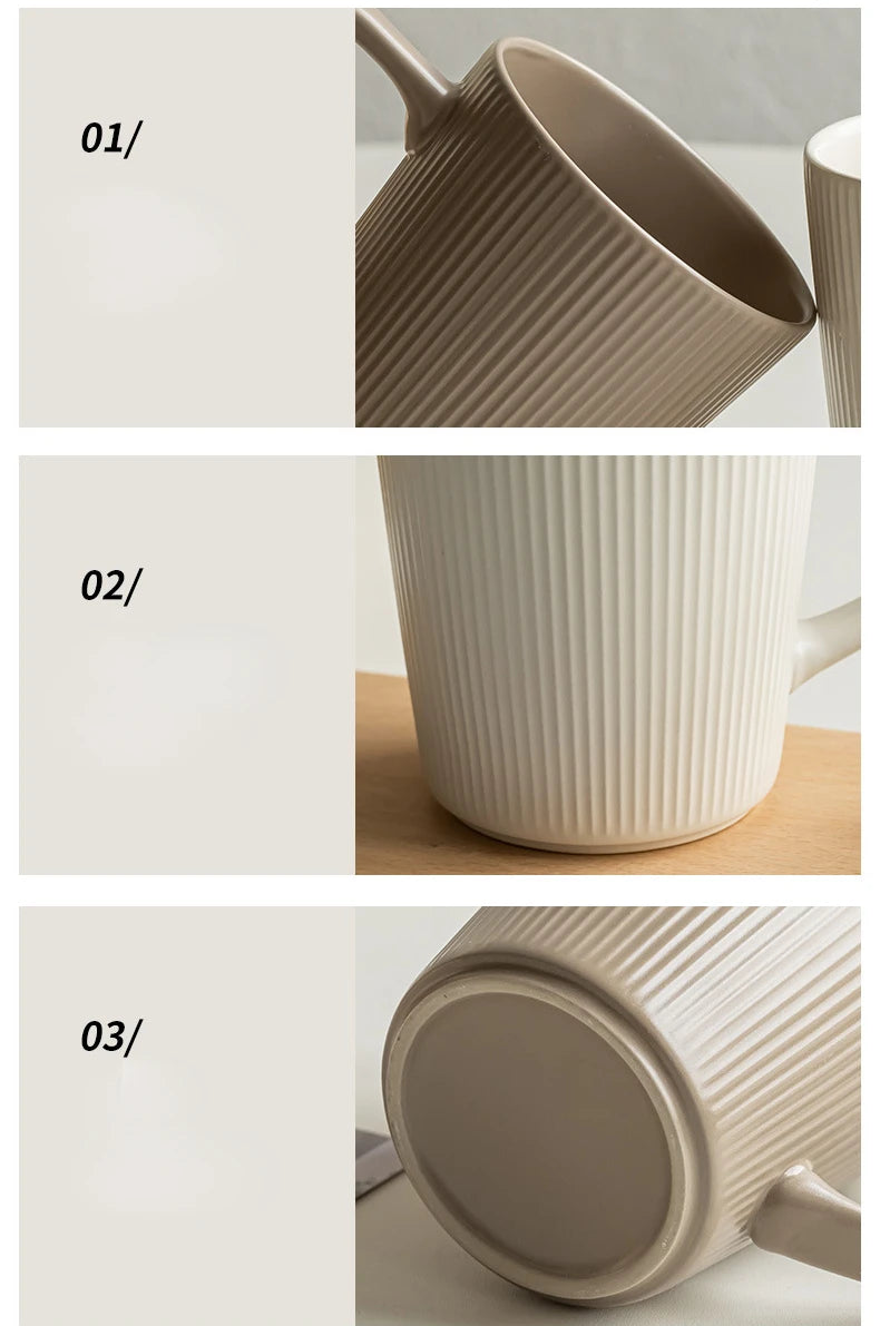 Tasse japonaise à rayures