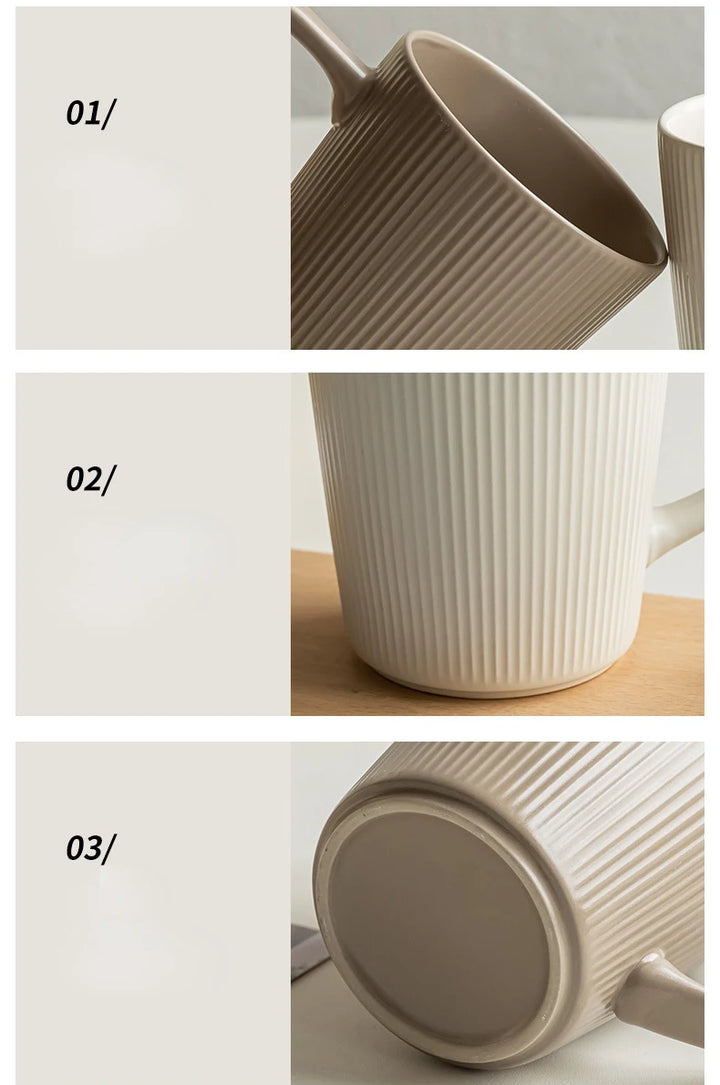 Tasse japonaise à rayures