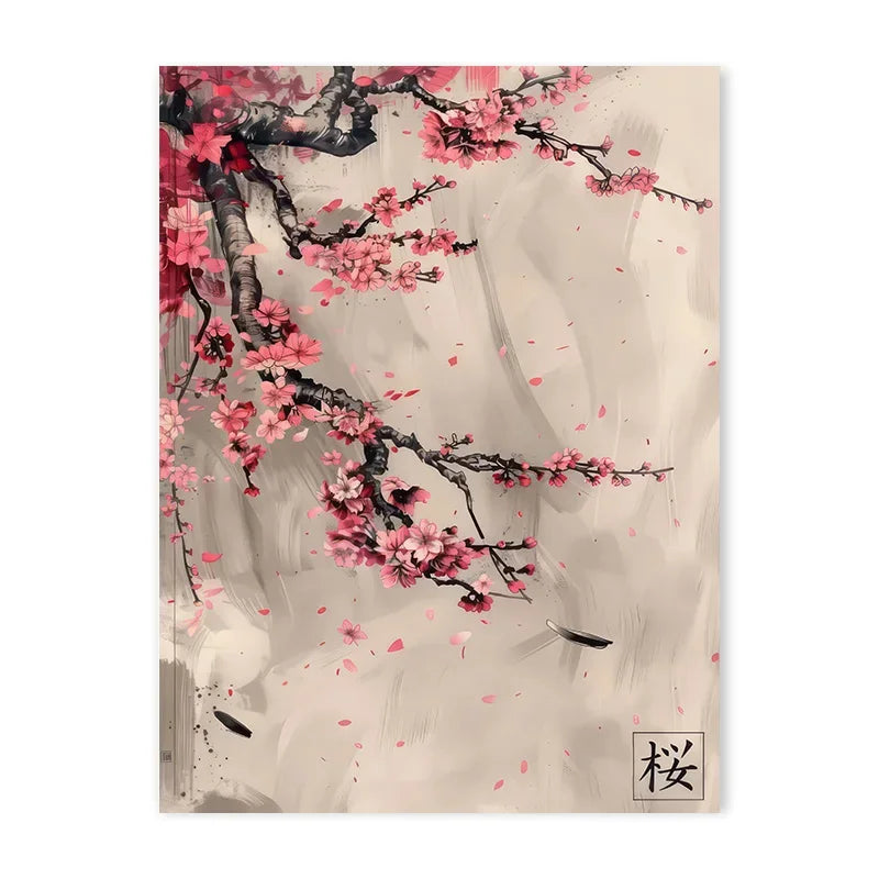 Affiche Japonaise Arbre Sakura