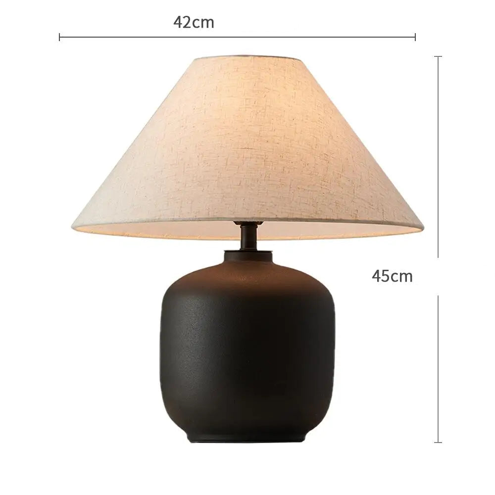 Lampe Japonaise en Céramique Epurée Noir