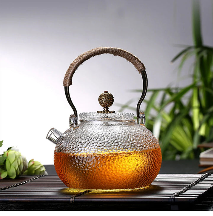 Théière Japonaise en Verre Doré