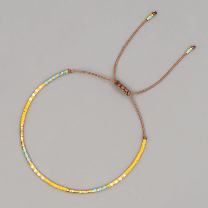 Bracelet miyuki simple jaune