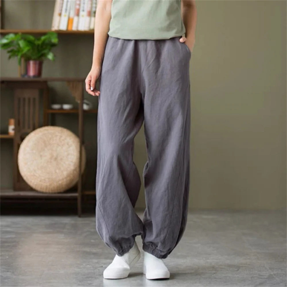 Pantalon Japonais Confortable Gris