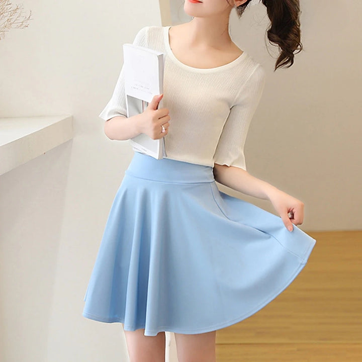 Jupe Japonaise Patineuse Bleu cliel