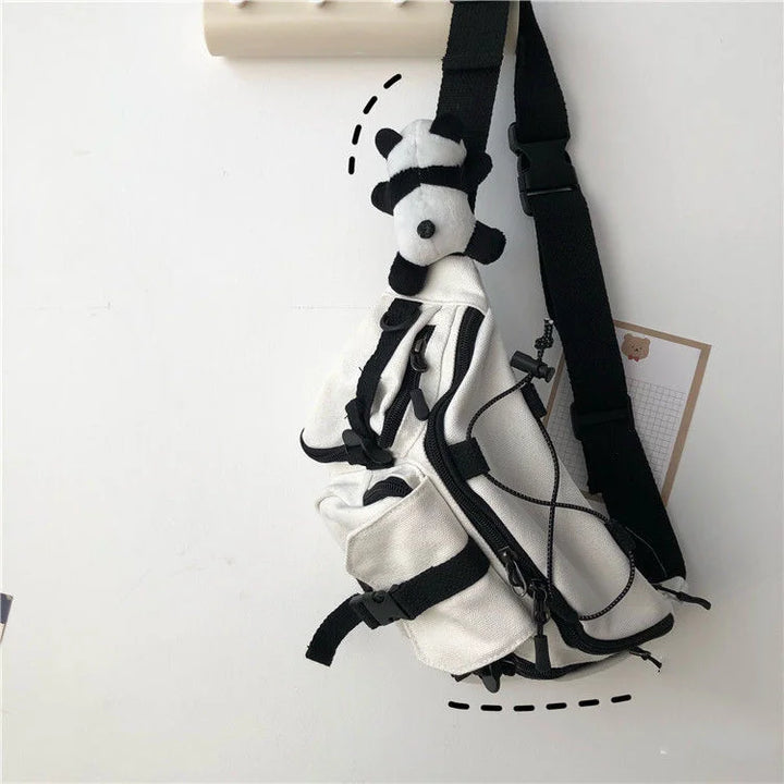 Sac Bandoulière Japonais panda blanc