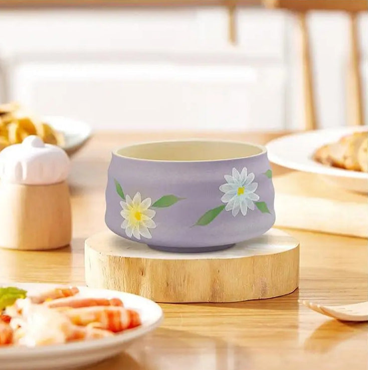 Bol Japonais Artisanal à Fleurs Table