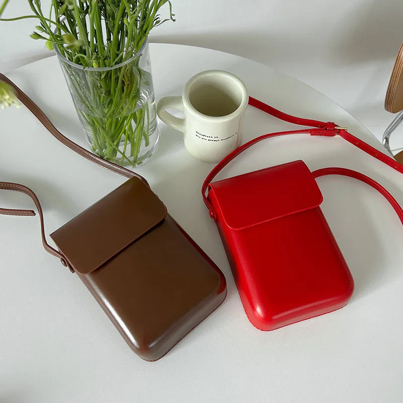 Japanese leather phone shoulder bag