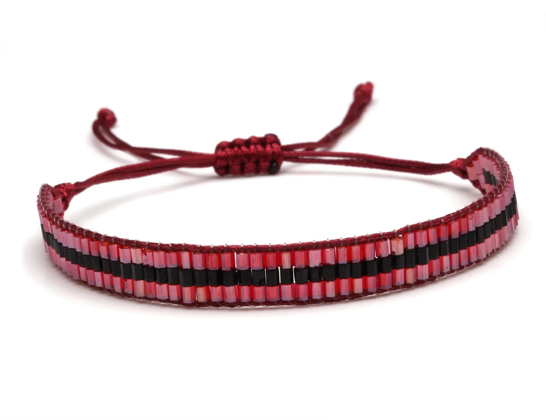 Bracelet miyuki homme rouge