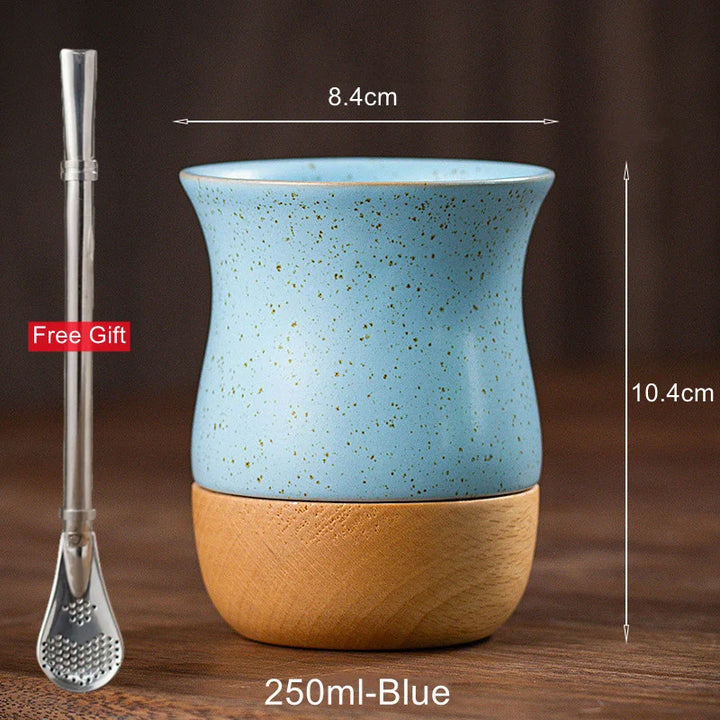 Tasse japonaise base en bois