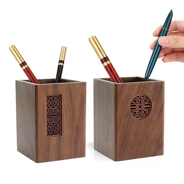 Japanese wooden pen holder