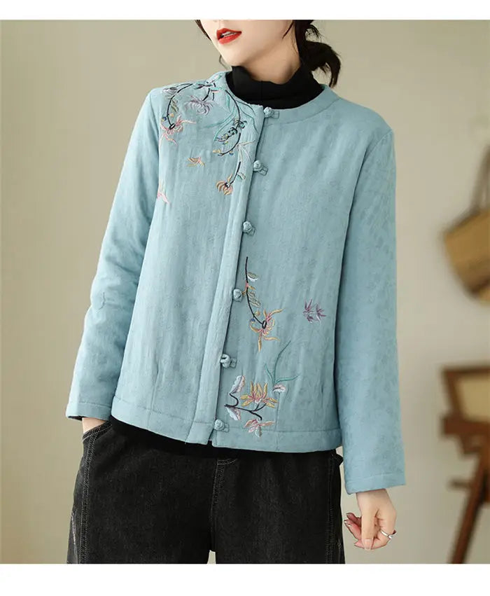 Veste Kimono en Coton pour Femme bleu