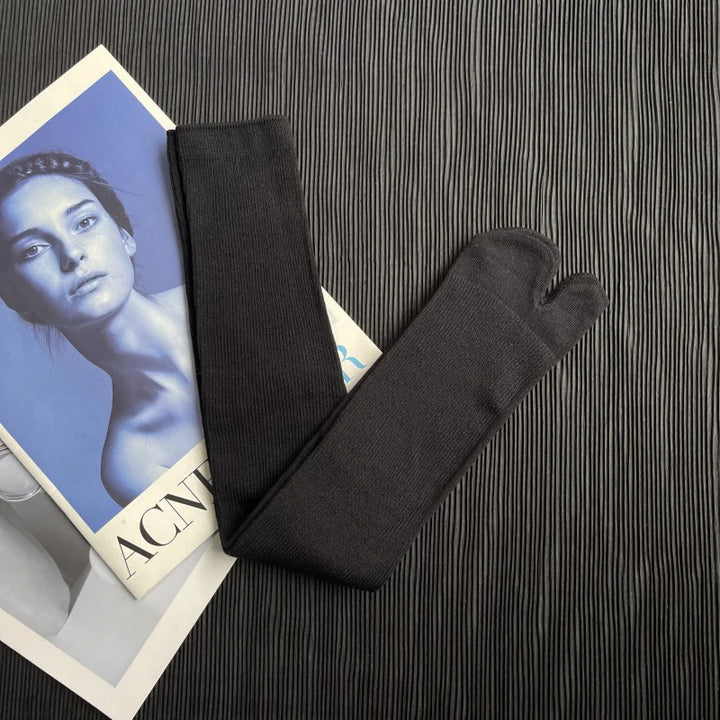 Chaussettes Japonaises Hautes Femme Noir