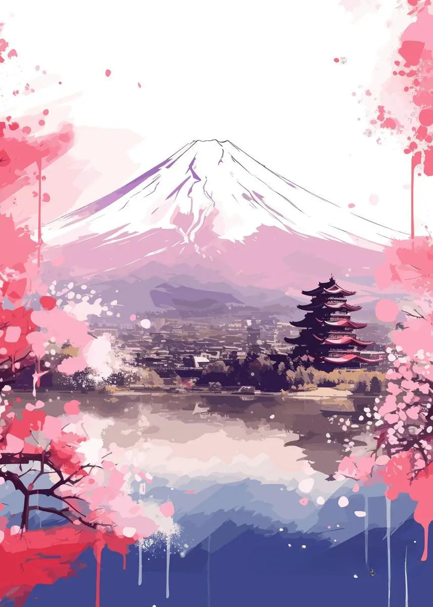 Affiche Japonaise Mont Fuji