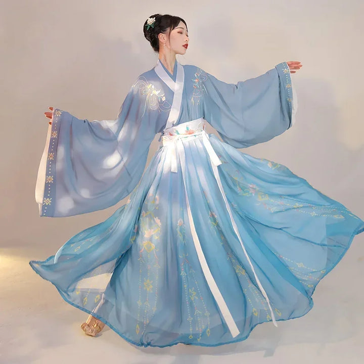 Robe Japonaise Mariage bleu