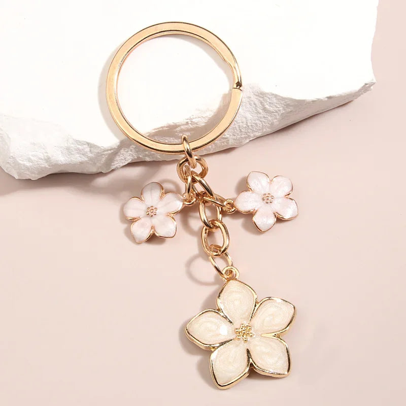 Porte-clés Japonais Sakura Blanc
