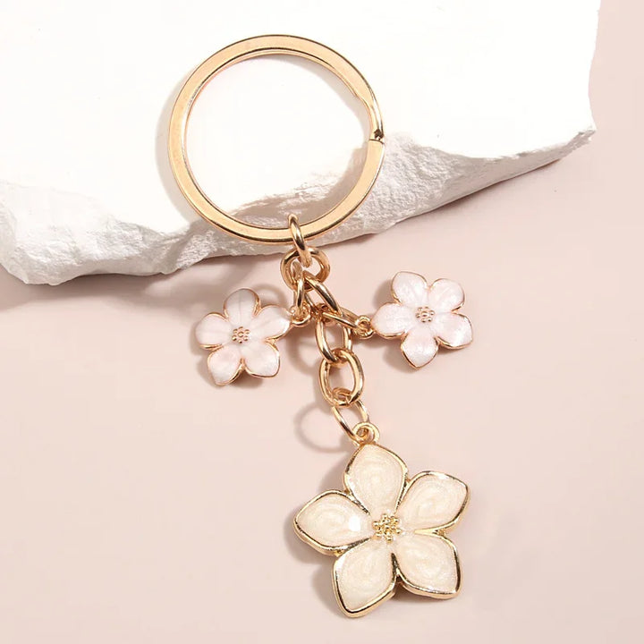 Porte-clés Japonais Sakura Blanc