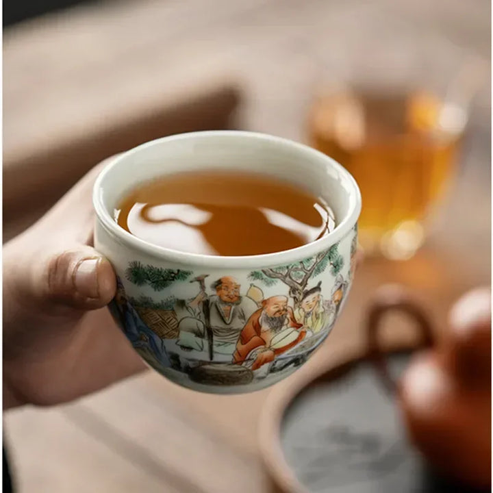 Tasse japonaise porcelaine traditionnelle