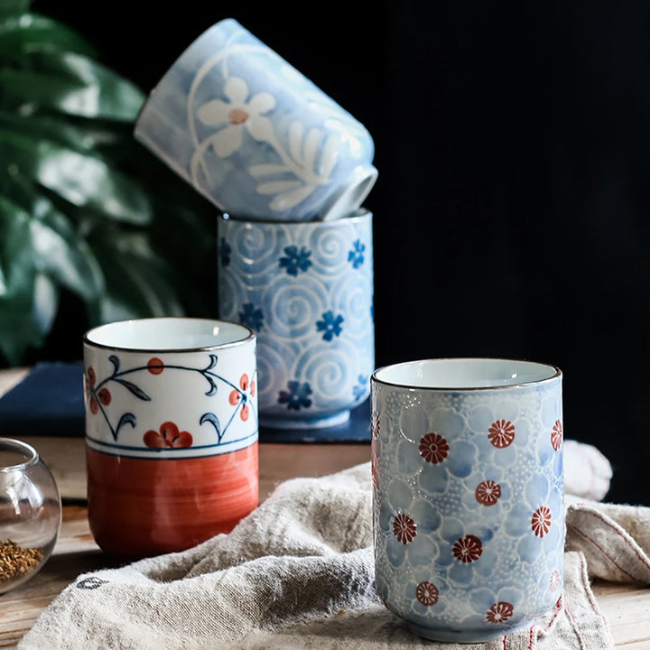 Tasse à thé japonais fleurs