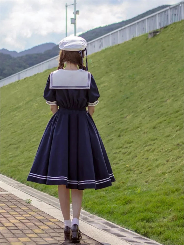 Robe Manga Japonaise bleu marine