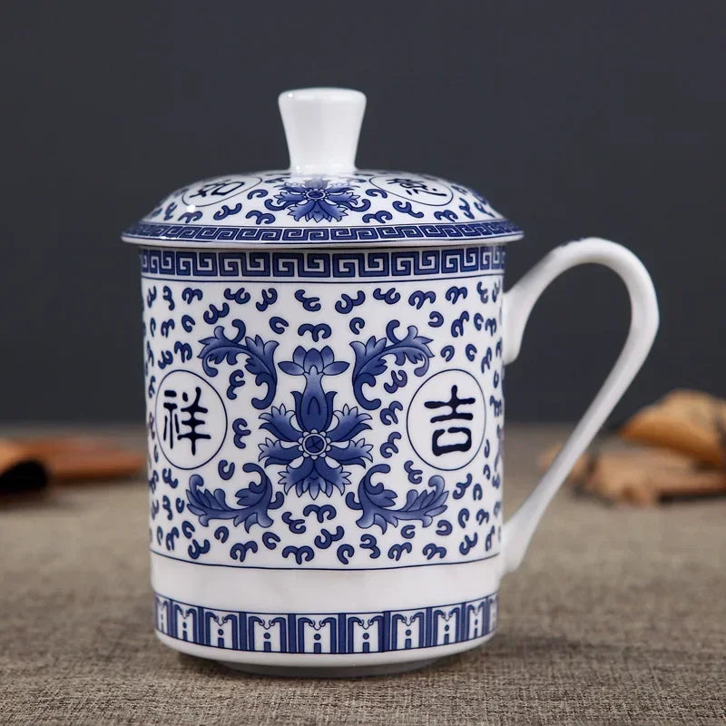 Mug Japonais En Céramique À Couvercle