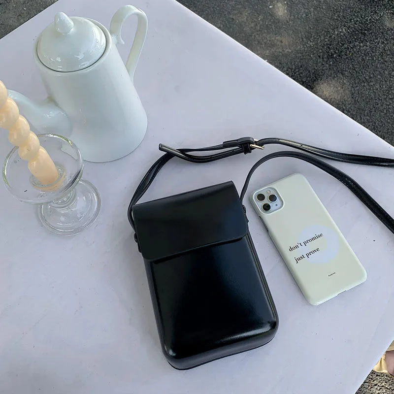 Japanese leather phone shoulder bag