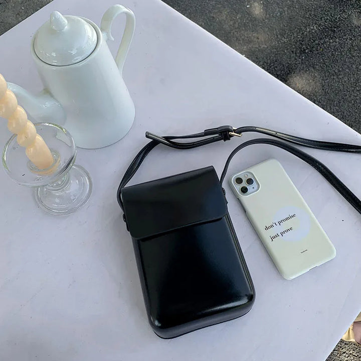 Japanese leather phone shoulder bag
