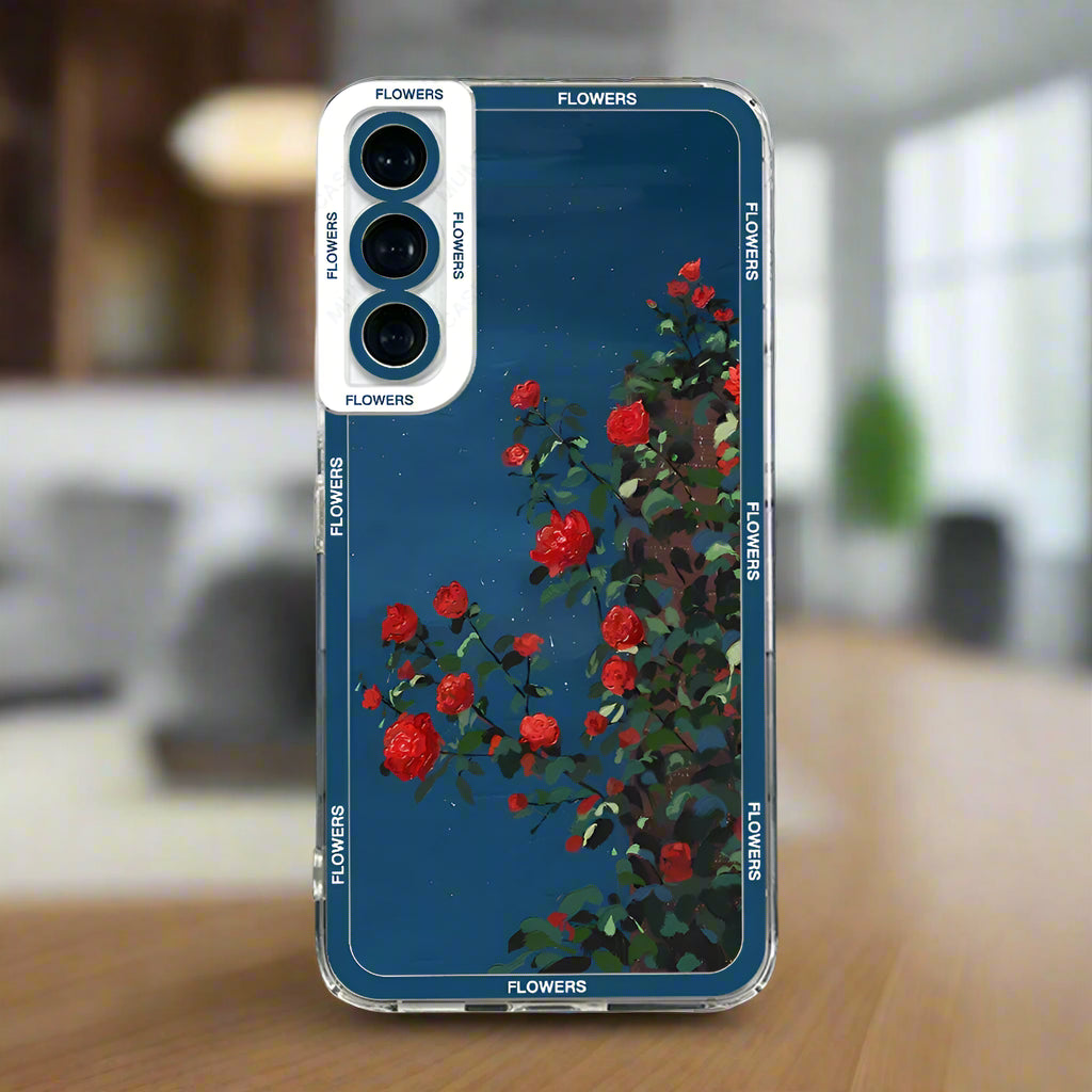 Coque Japonaise Peinture à l’huile bleu