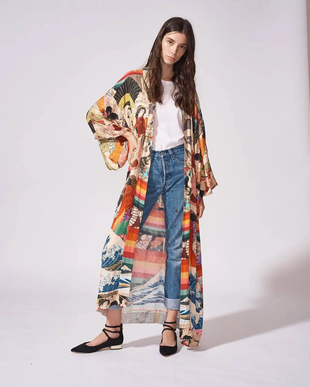 Kimono de Plage Vagues Kanagawa