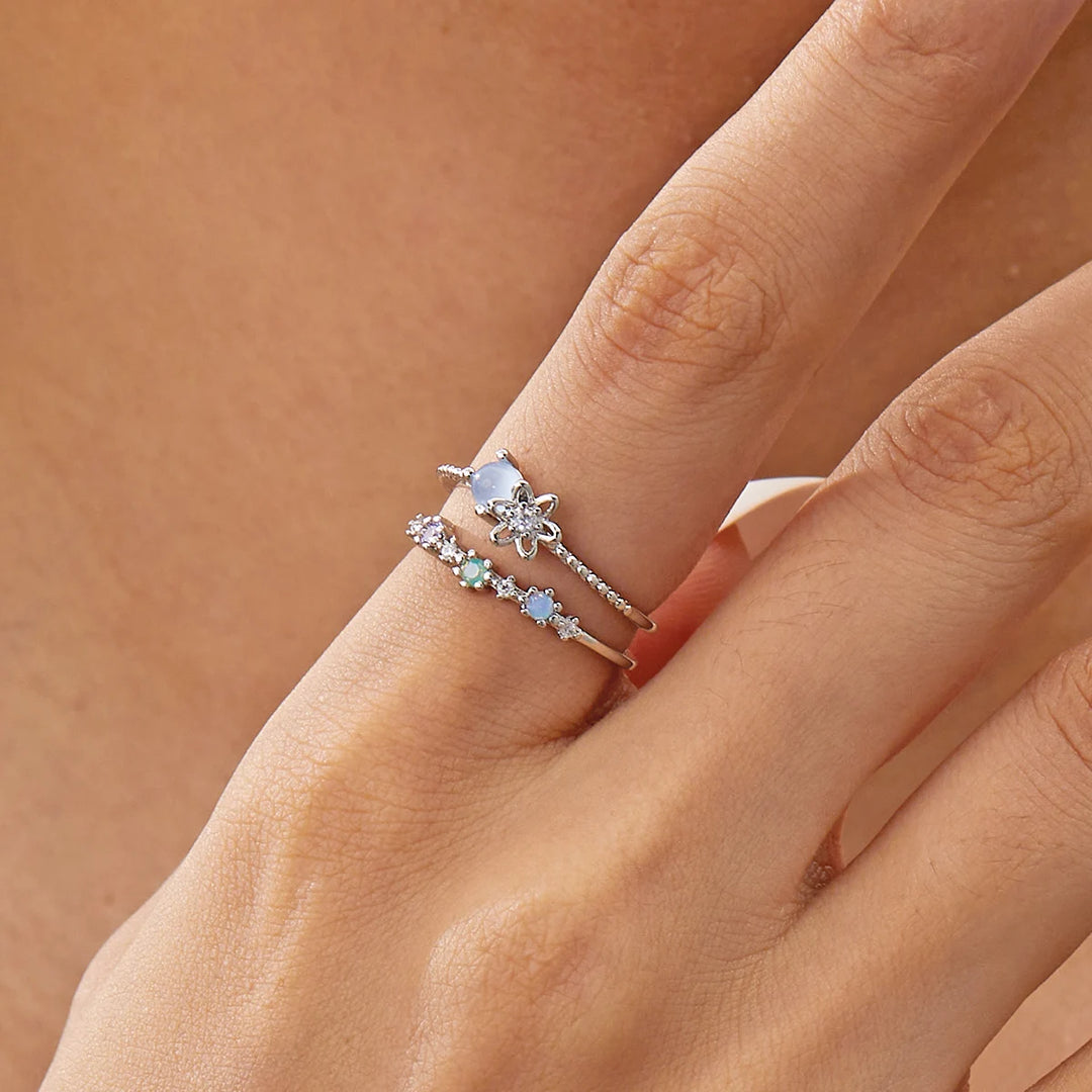 Japanese Crystal Flower Ring
