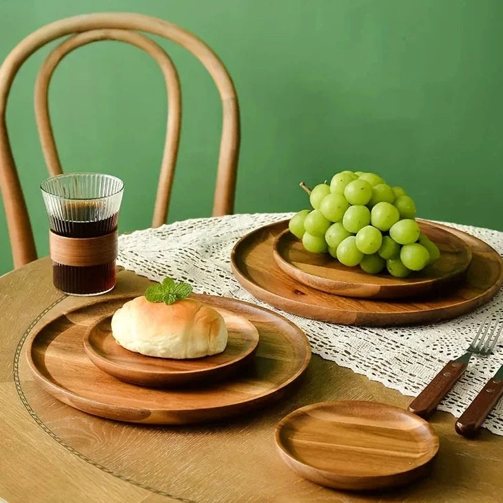 Assiette bois japonaise
