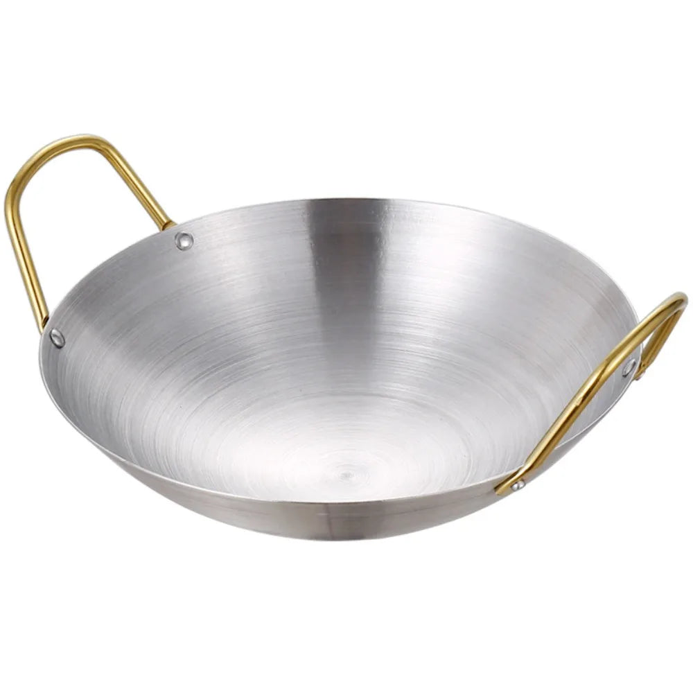Wok Japonais à Gaz Argent et Or