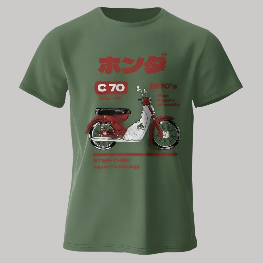T-shirt Moto Rétro Japonais