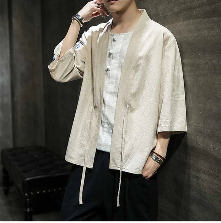 Veste Kimono Homme Manches Brodées  Tendance