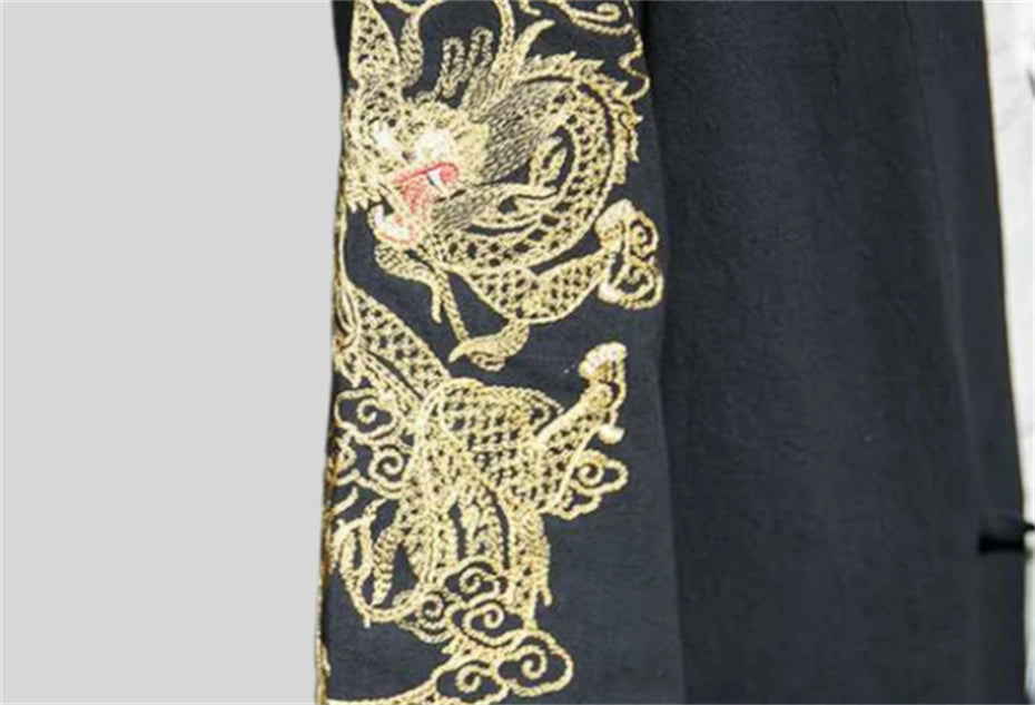 Veste Kimono Homme Manches Brodées Élégant