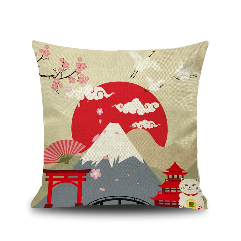 Housse de Coussin Japonais