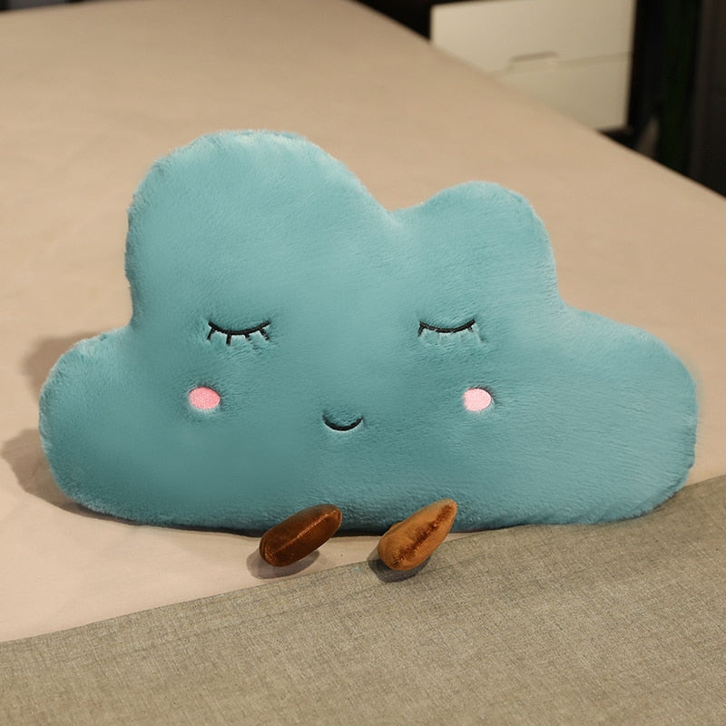 Coussin Nuage Kawaii Bleu
