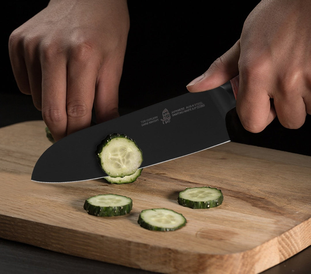 Couteau de Cuisine Japonais Forgé Main lame Noir